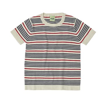 Fub - Striped T-Shirt - ecru/dark navy