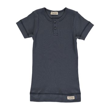 MarMar Plain Tee SS Modal med knapper - Blue