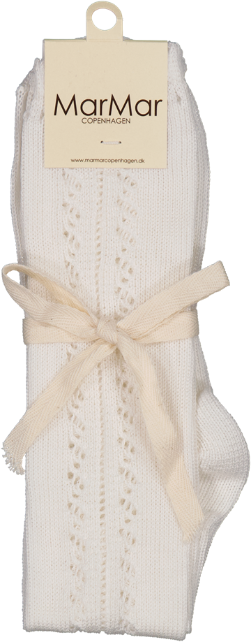 MarMar-Knee Socks Pointelle - Gentle White