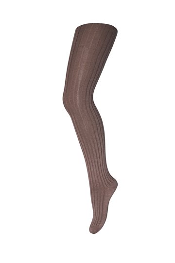 MP Denmark -  Merino uld rib strømpebukser //Brown sienna 