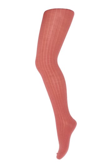 MP Denmark -  Merino uld rib strømpebukser // Canyon rose  