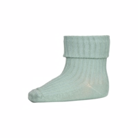MP Cotton rib babystrømper // Granite green