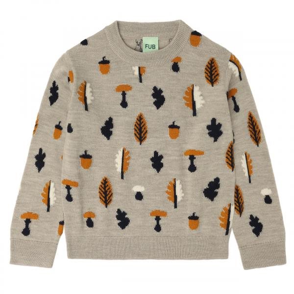Fub - Jaquard Sweater - oat melange