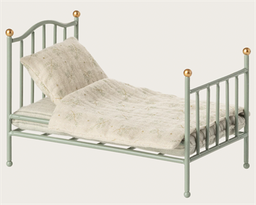 Vintage single bed, Mouse - Mint