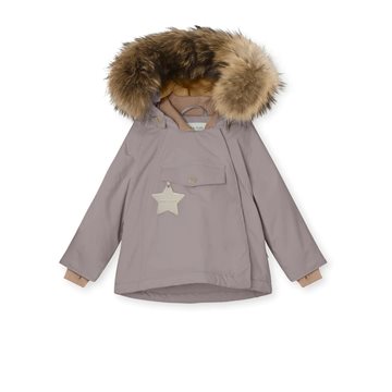 Mini A Ture - Wang Fleece Winterjacket With Fur - Zinc Purple