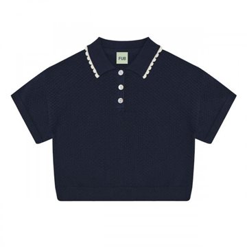 Fub - Pique Oversize Polo - dark navy