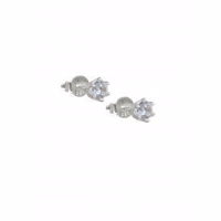 Aqua Dulce - Ørestikker i sterling sølv med små klare krystaller