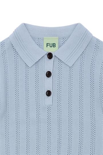 Fub - Structure Polo - pale blue