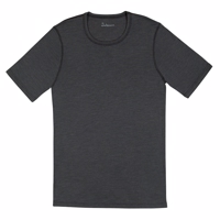 Joha - Kortærmet T-shirt til mænd (uld/silke) // Dark Grey