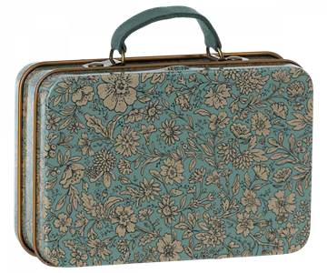 Maileg Lille kuffert, Blossom - Blå