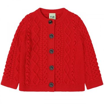 Fub - Baby Aran Cardigan - signal red