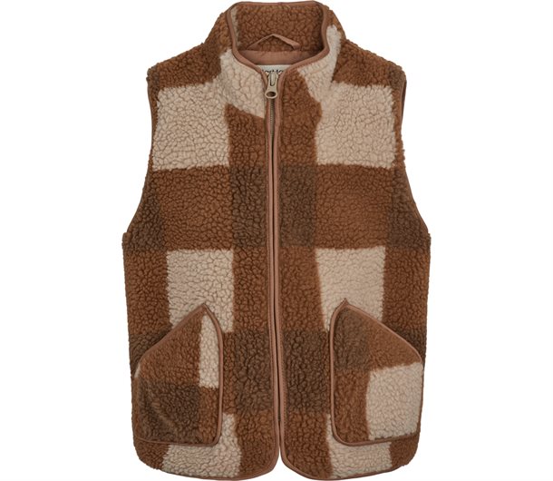 MarMar Joby, Teddybear Fleece, outerwear, Kids - Chunky Hazel Check