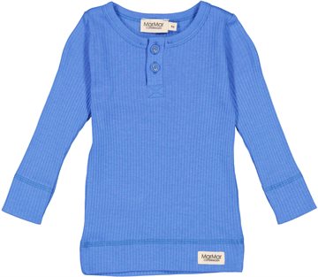 MarMar - MarMar Tee LS Modal med knapper - Vivid Blue
