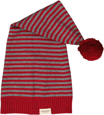 MarMar - Cotton Rayon Knit - Hibiscus Red Stripe 