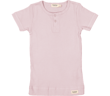 MarMar T-shirt SS Modal m knapper  -  Lilac Bloom