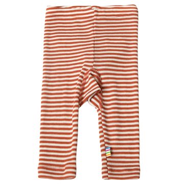 Joha - Leggings i uld/Silke//striber rød/creme