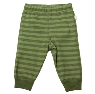 Joha - Merino uld leggings//grøn stribet