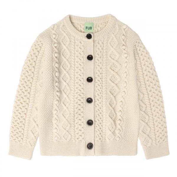 Fub - Aran Cardigan - ecru