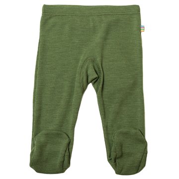 Joha -  leggings i rib md fod uld/silke//grøn