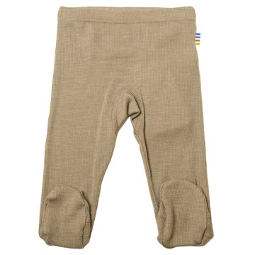 Joha -  leggings i rib md fod uld/silke//Khaki