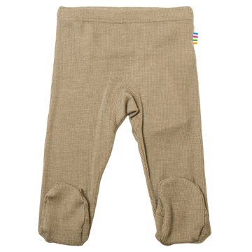 Joha -  leggings i rib md fod uld/silke//Khaki