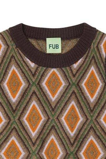 Fub - Harlekin Vest - mocca