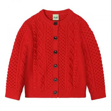 Fub - Aran Cardigan - signal red