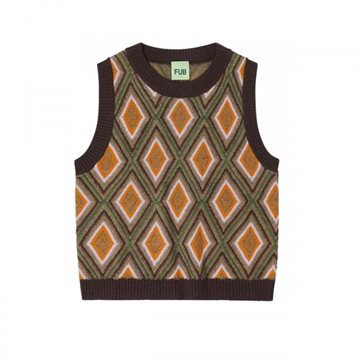 Fub - Harlekin Vest - mocca