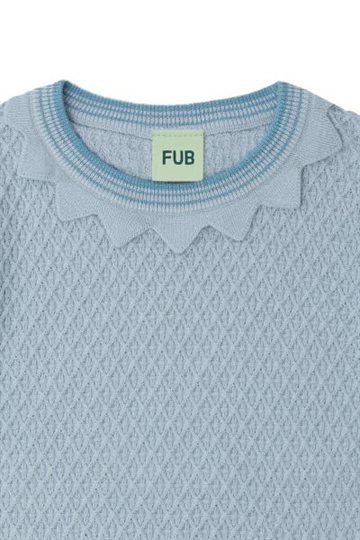 Fub - Waffle Tee - pale blue