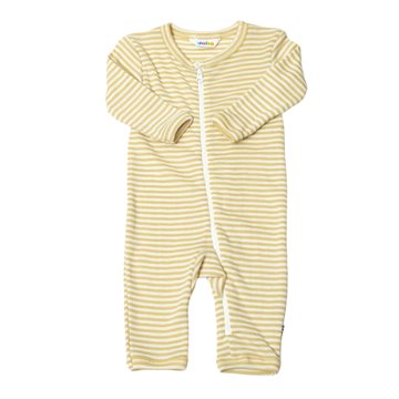 Joha - Jumpsuit i uld og silke med strib