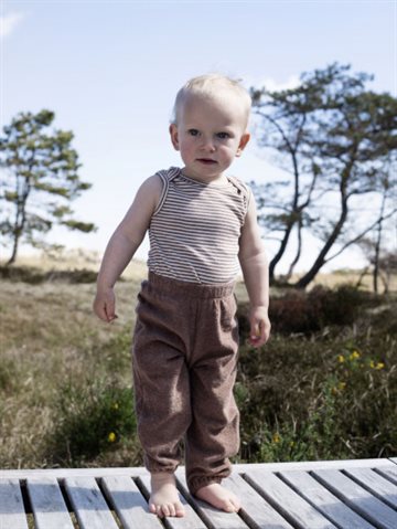 Serendipity -  Baby Tank Stripe - Acorn/Off White