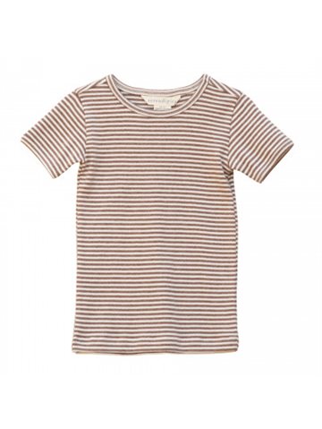 Serendipity - Stripe Tee Short - Acorn/Off White