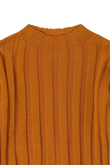 Fub - High Neck Blouse - burnt amber