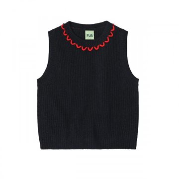 Fub - Lambswool Vest - dark navy