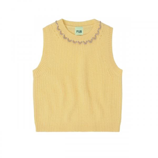 Fub - Lambswool Vest - wheat