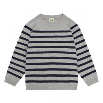 Fub - Crew - light grey melange/dark navy