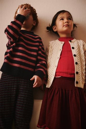 Fub - Aran Cardigan - signal red