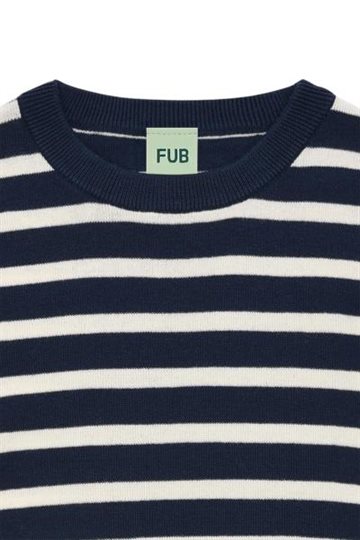 Fub - Long Sleeve Tee - dark navy/ecru