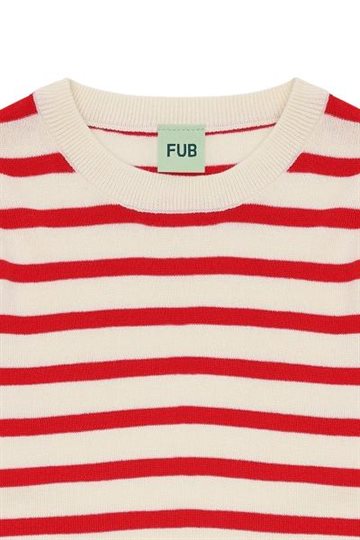 Fub - Long Sleeve Tee - ecru/red
