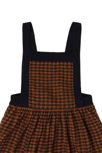Fub - Checked Spencer - dark navy/burnt amber
