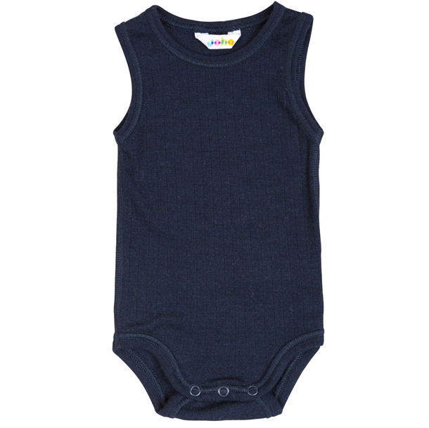 Joha - uld rib Body U/Ærmer - navy  blue