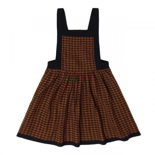 Fub - Checked Spencer - dark navy/burnt amber