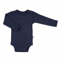 Joha - Langærmet Body (uld/silke) - Navy