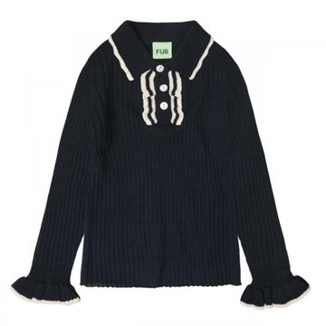 Fub - Frill Polo - dark navy