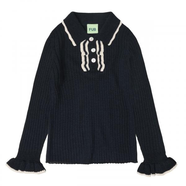 Fub - Frill Polo - dark navy