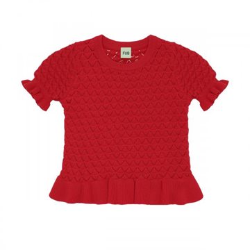 Fub - Pointelle Tee - red