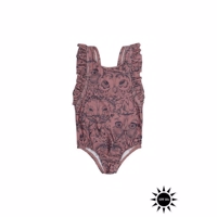 Soft Gallery - Baby Ana Swimsuit // Burlwood AOP Owl