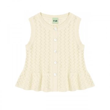 Fub - Pointelle Top - ecru