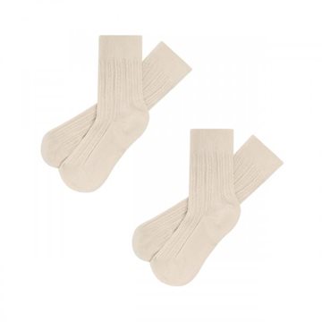 Fub - 2-Pack Pointelle Socks -  ecru