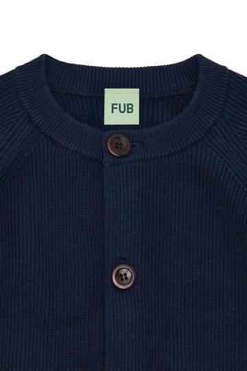 Fub - Rib Cardigan - dark navy
